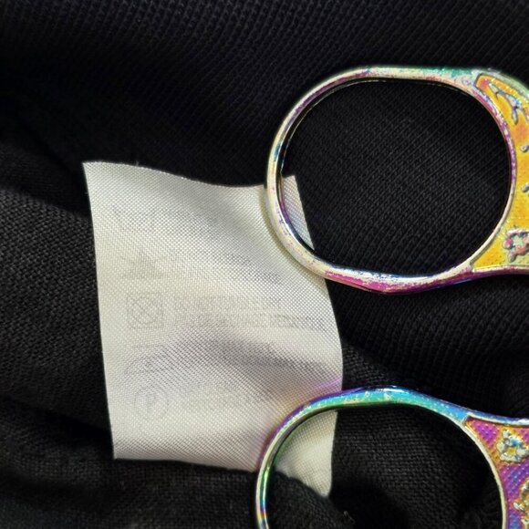 Lauren Vidal Capri Pants Women XXXL Black Pull On Foldable Elastic Waist Linen - Picture 11 of 14